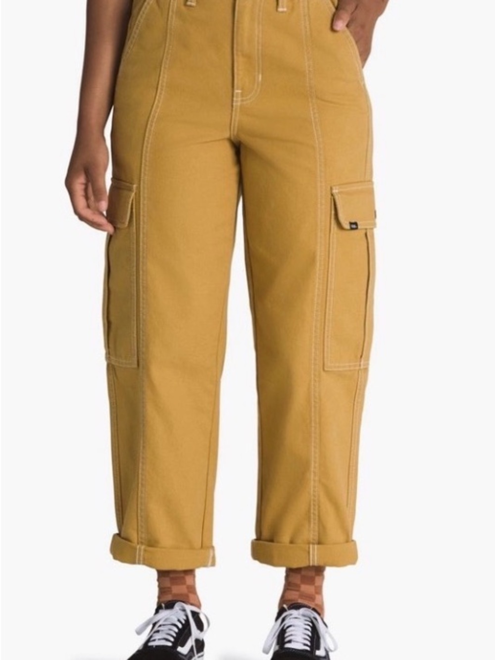 Vans Tan small women’s Cargo Pants - Picture 2 of 5
